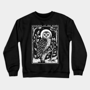 Creature Of The Night Owl Crewneck Sweatshirt